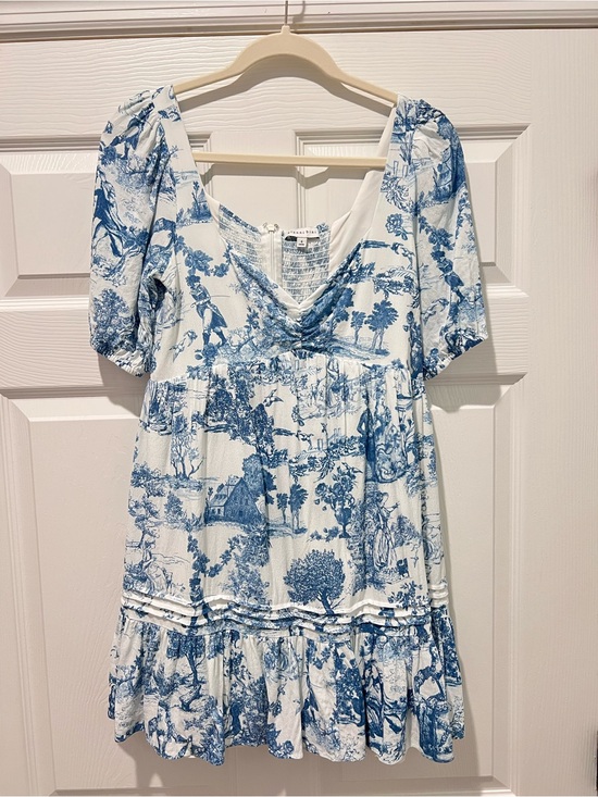 Gianni Bini Dresses & Skirts - Gianni Bini Blue and White Toile Mini Dress